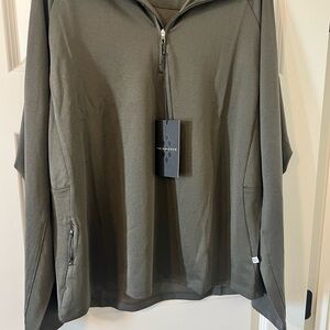 Olive Green Quarter-Zip Pullover